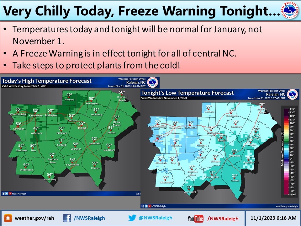 Behind an Arctic... - US National Weather Service Raleigh NC | Facebook