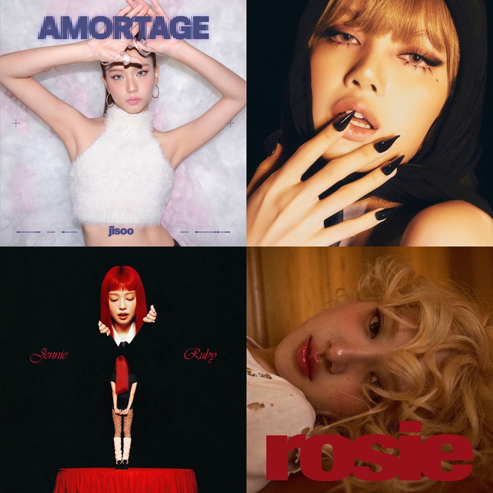 BLACKPINK メガジャケ jennie rosie LISA 3枚セット BLACKPINK members with the most collab: JENNIE - 10 LISA - 9 ROSÉ