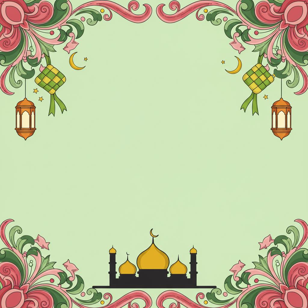 🆕🆓 A festive Hari Raya-themed border... - Cikgu Share Design | Facebook