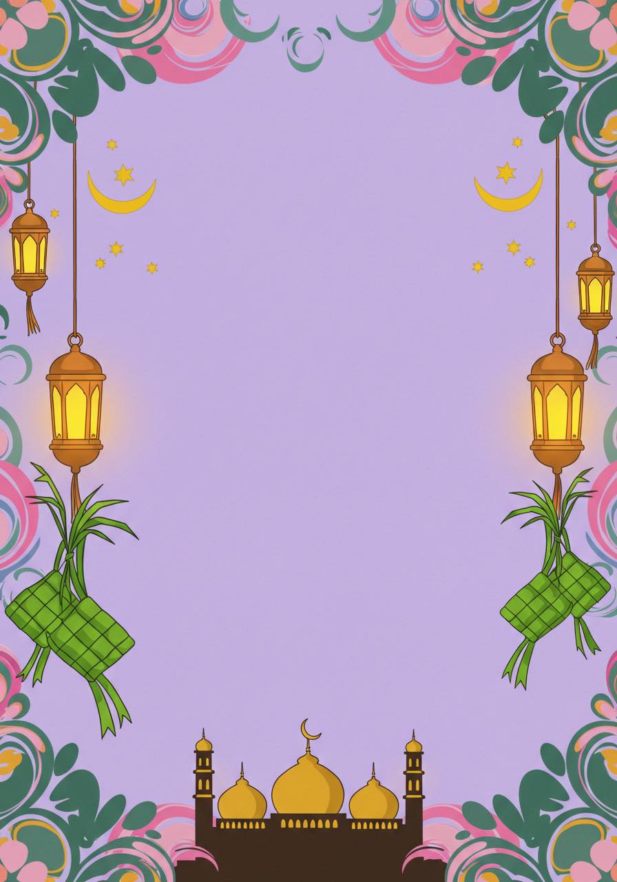 🆕🆓 A festive Hari Raya-themed border... - Cikgu Share Design | Facebook