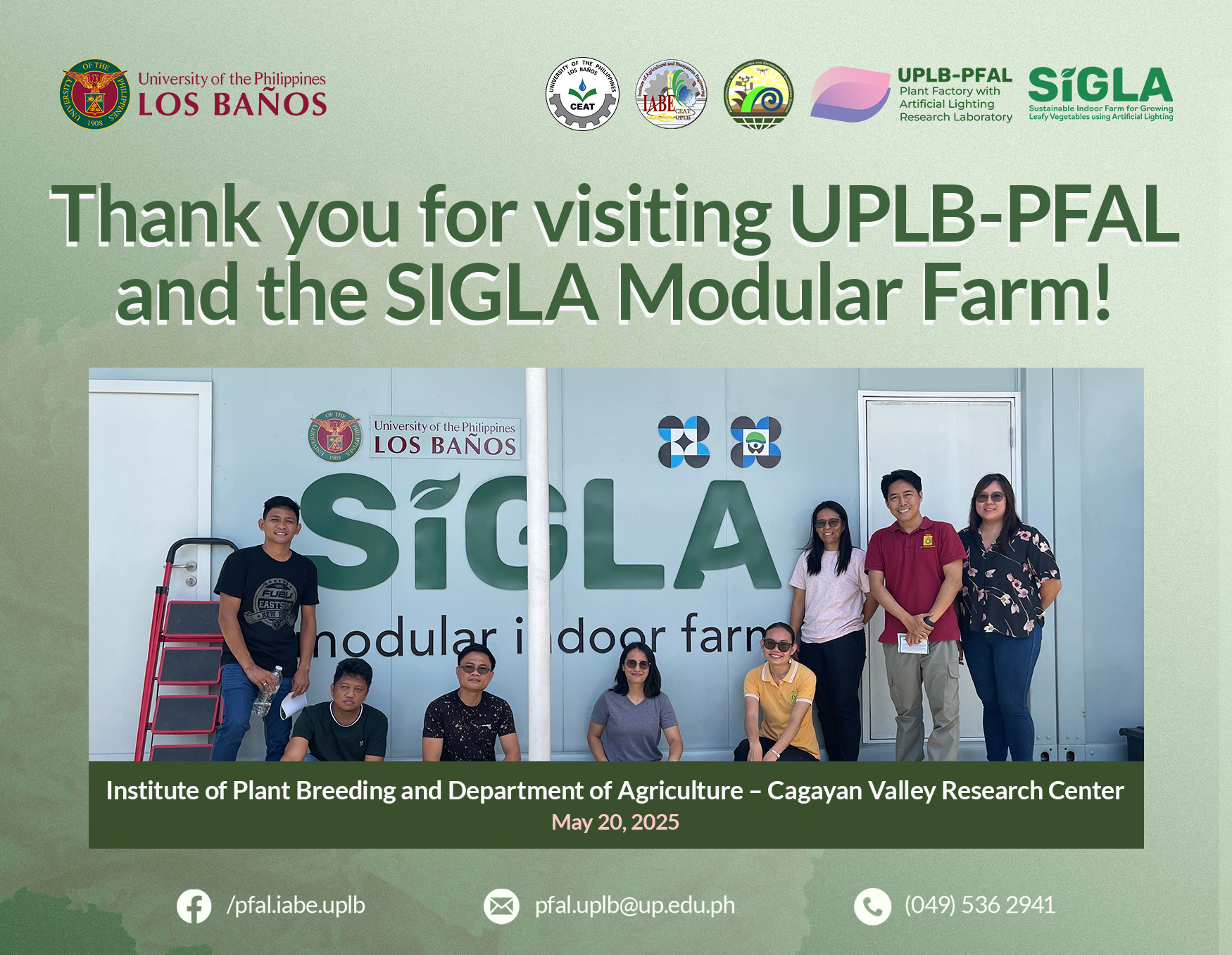 UPLB Plant Factory with Artificial Lighting Research Laboratory