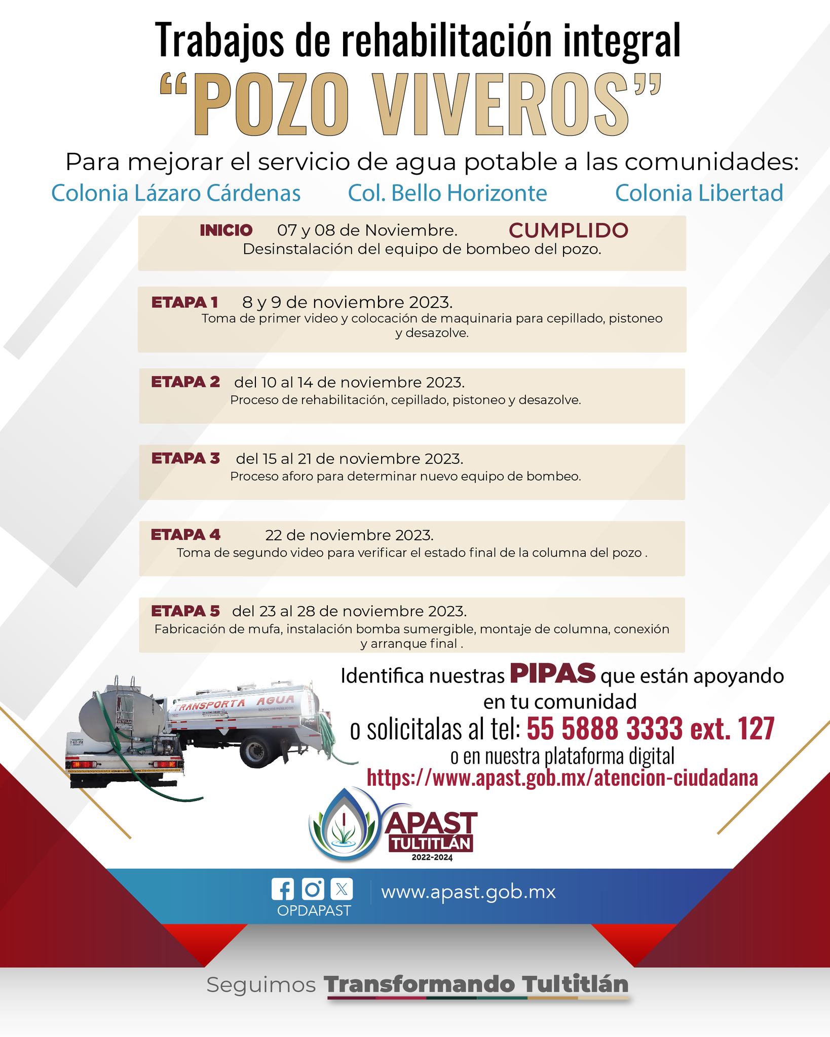 Te presentamos el cronograma de... - OPD APAST Tultitlán