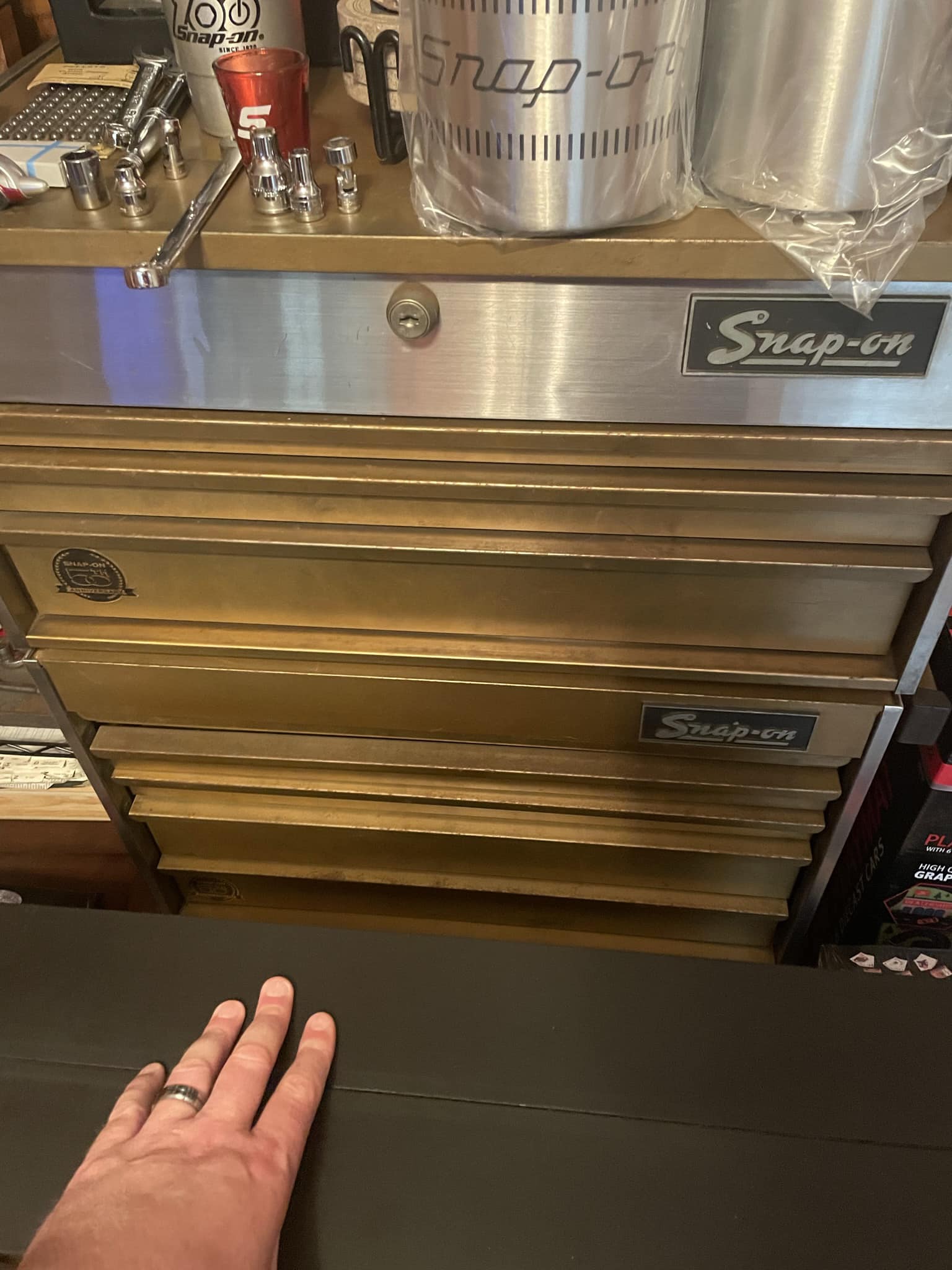 Snap-on 50th Anniversary Gold Tool Box and Tools