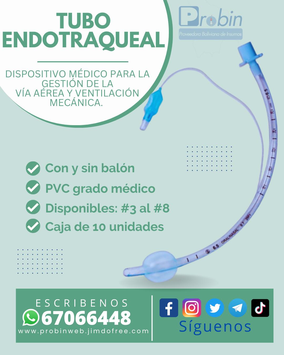 Probin - ‼️ LLEGARON TUBOS ENDOTRAQUEALES ‼️ 📌 Transparente. 📌 Posee ...