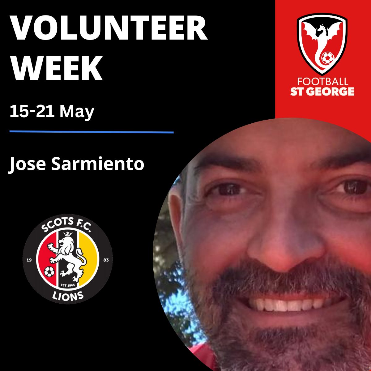Football - NATIONAL VOLUNTEERS WEEK | Scots FC Jose has been a coach ...