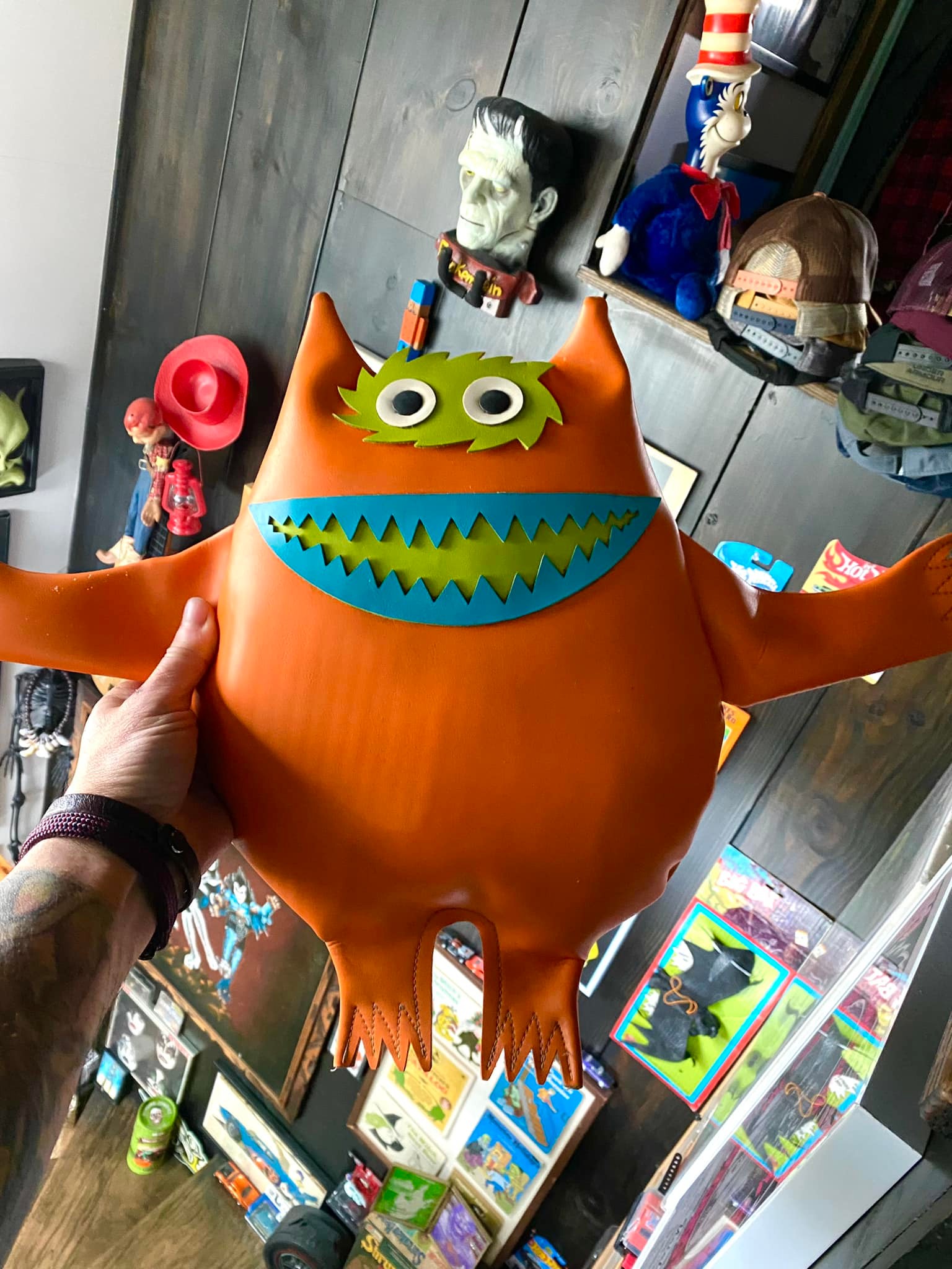 Vintage Nauga Advertising Monsters! (Naugahyde Ad dolls)