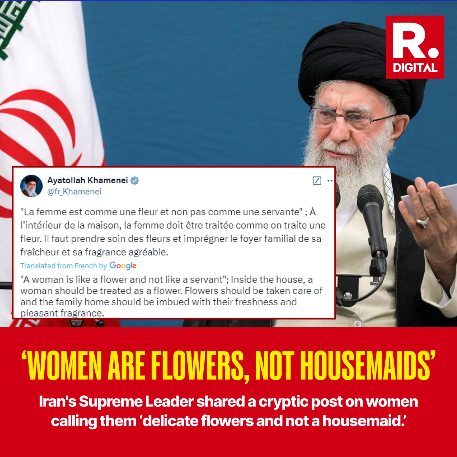 Republic - Iran's Supreme Leader Ayatollah Ali Khamenei shared a ...