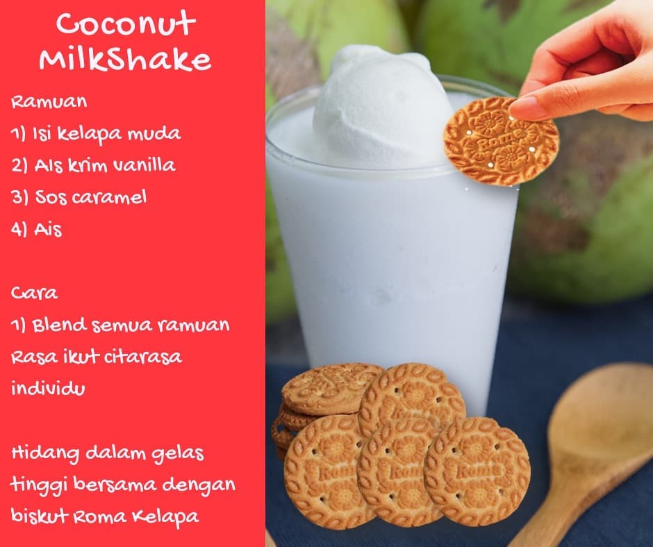 Roma Biscuits Malaysia Tea Break Kelapa Shake Dengan Biskut Roma Kelapa Facebook