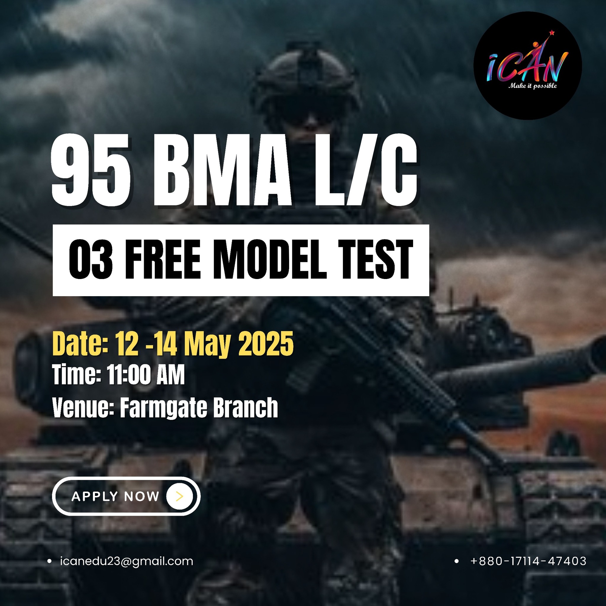 iCAN Academy - FREE MODEL TEST for 95 BMA L/C Written... | Facebook