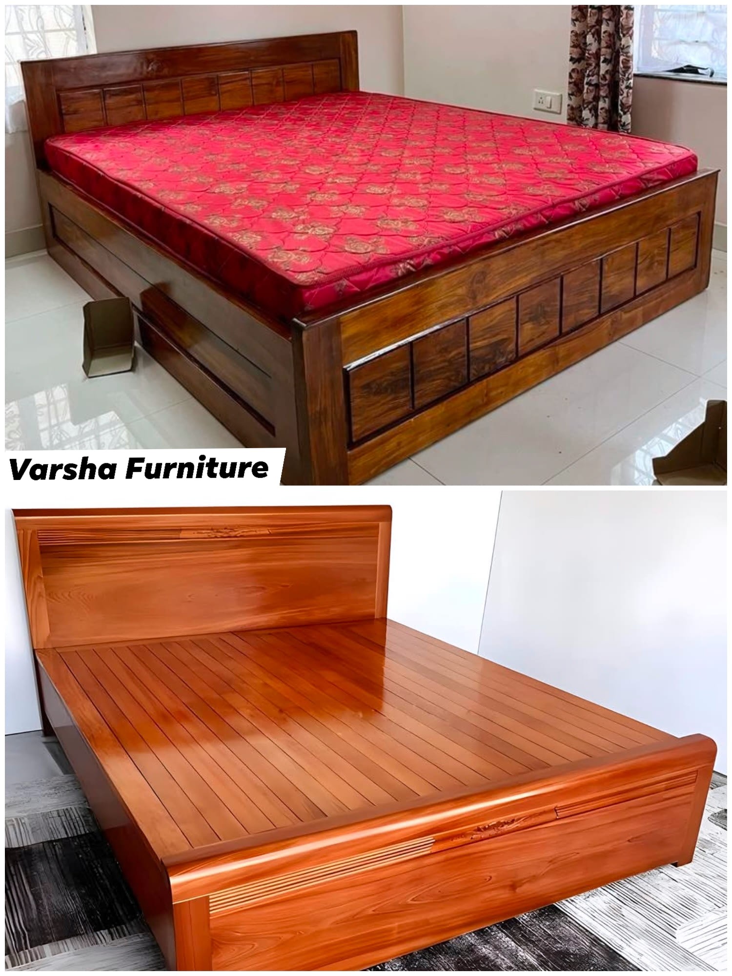 Varsha - So Pretty Wooden Bed design ️🌹🌹 | Facebook