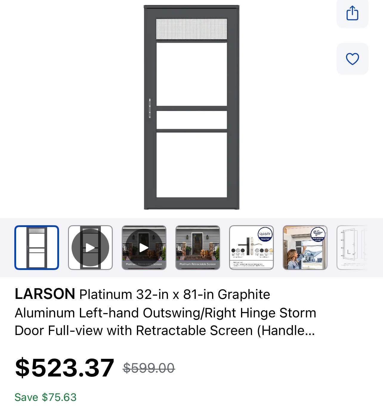 Brand new $600 retail Larson platinum edition 32” x 81” graphite gray ...