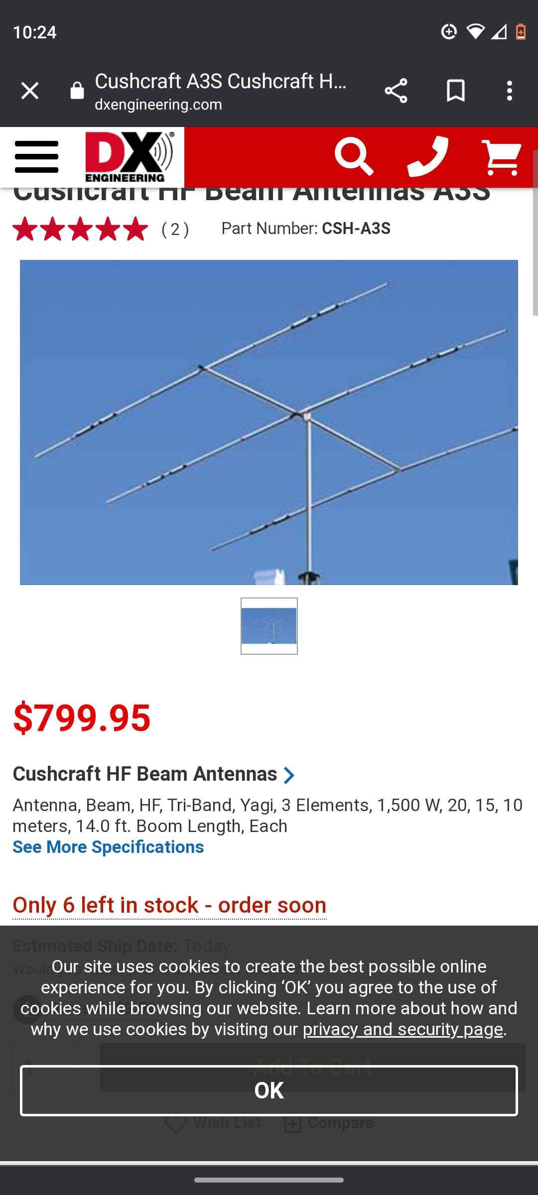 Cushcraft Ham antennas and parts - Antennas & Dishes - Saint Germain ...