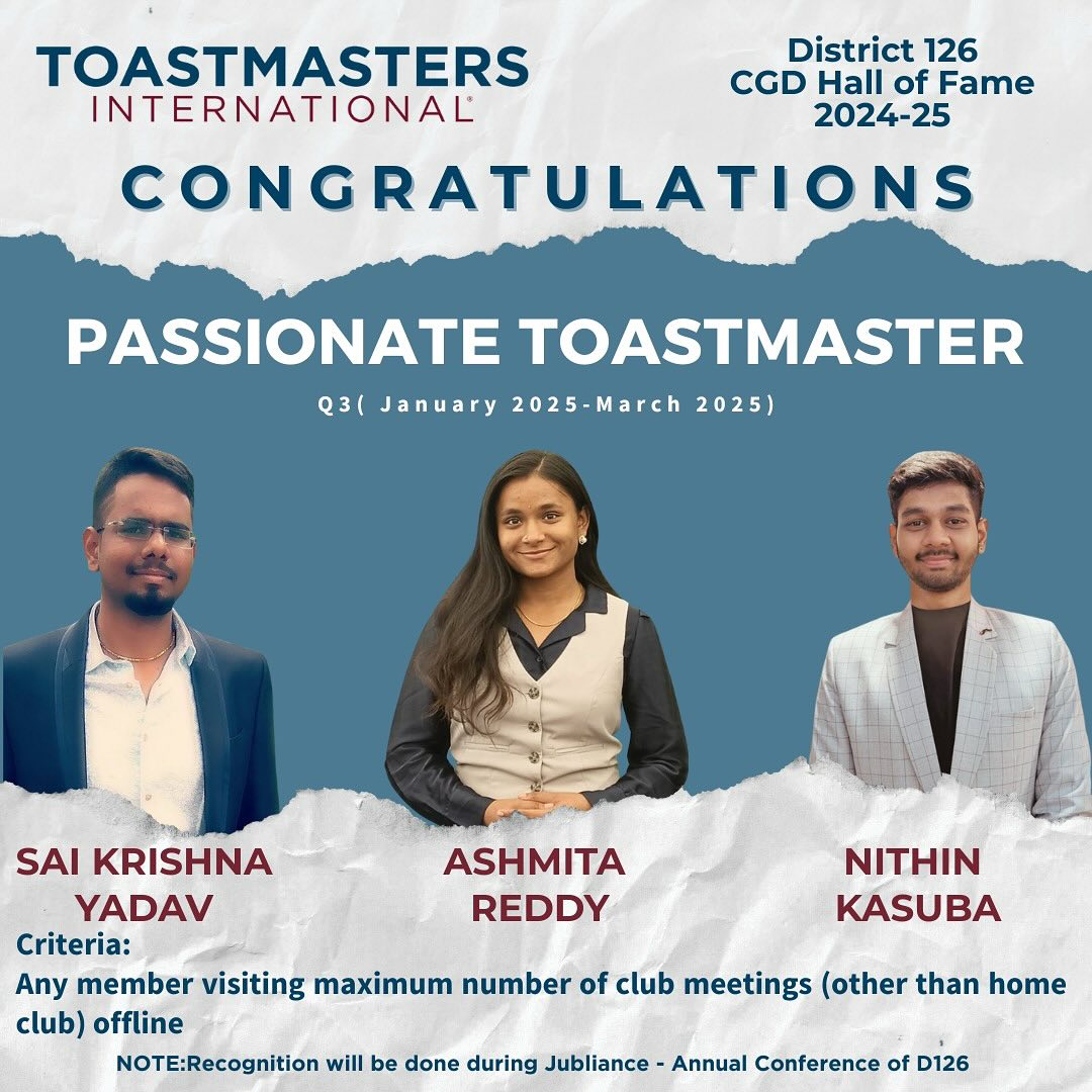 TI - Celebrating Passionate Toastmasters – Quarter 3 (January 2025 ...