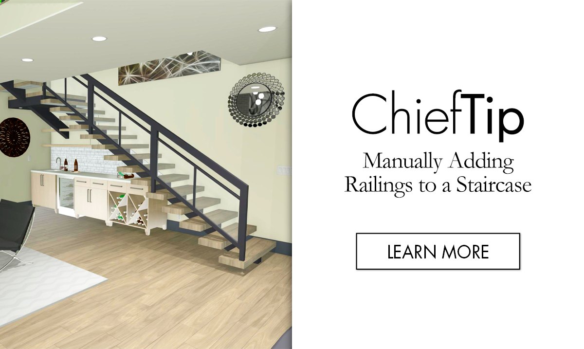 Chief Architect - A custom stair railing can be added to a... | Facebook