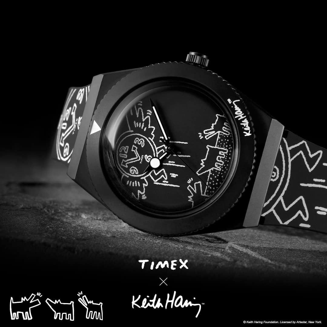 Montre Keith Haring Originale Running Time Rouge - Édition Limitée 1992 - 10 000 Exemplaires - Occasion