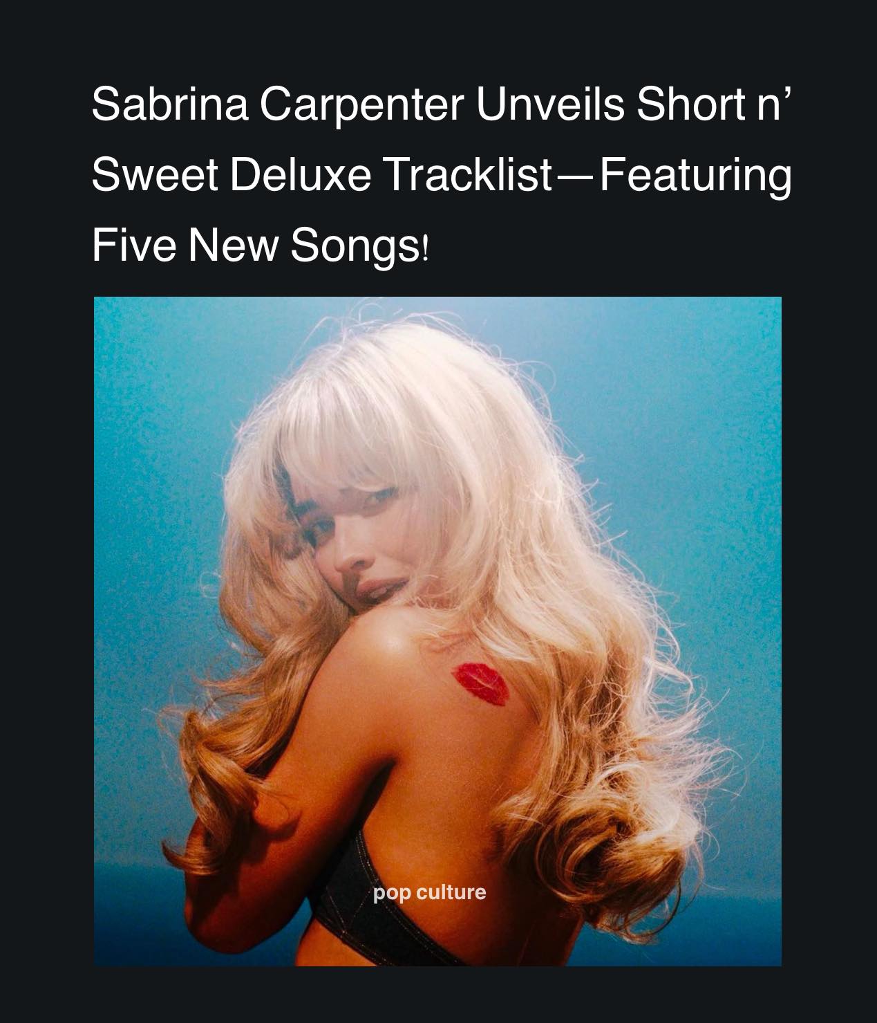 Sabrina Carpenter