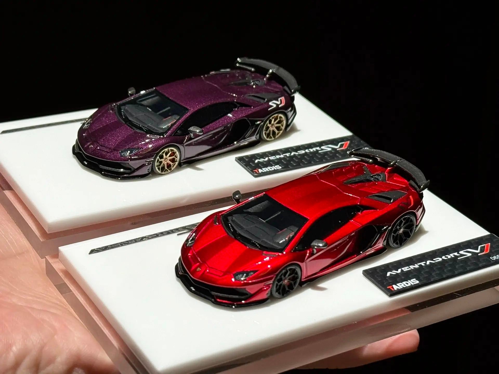 Where to buy Tardis Lamborghini SVJ in purple, violet, or red?