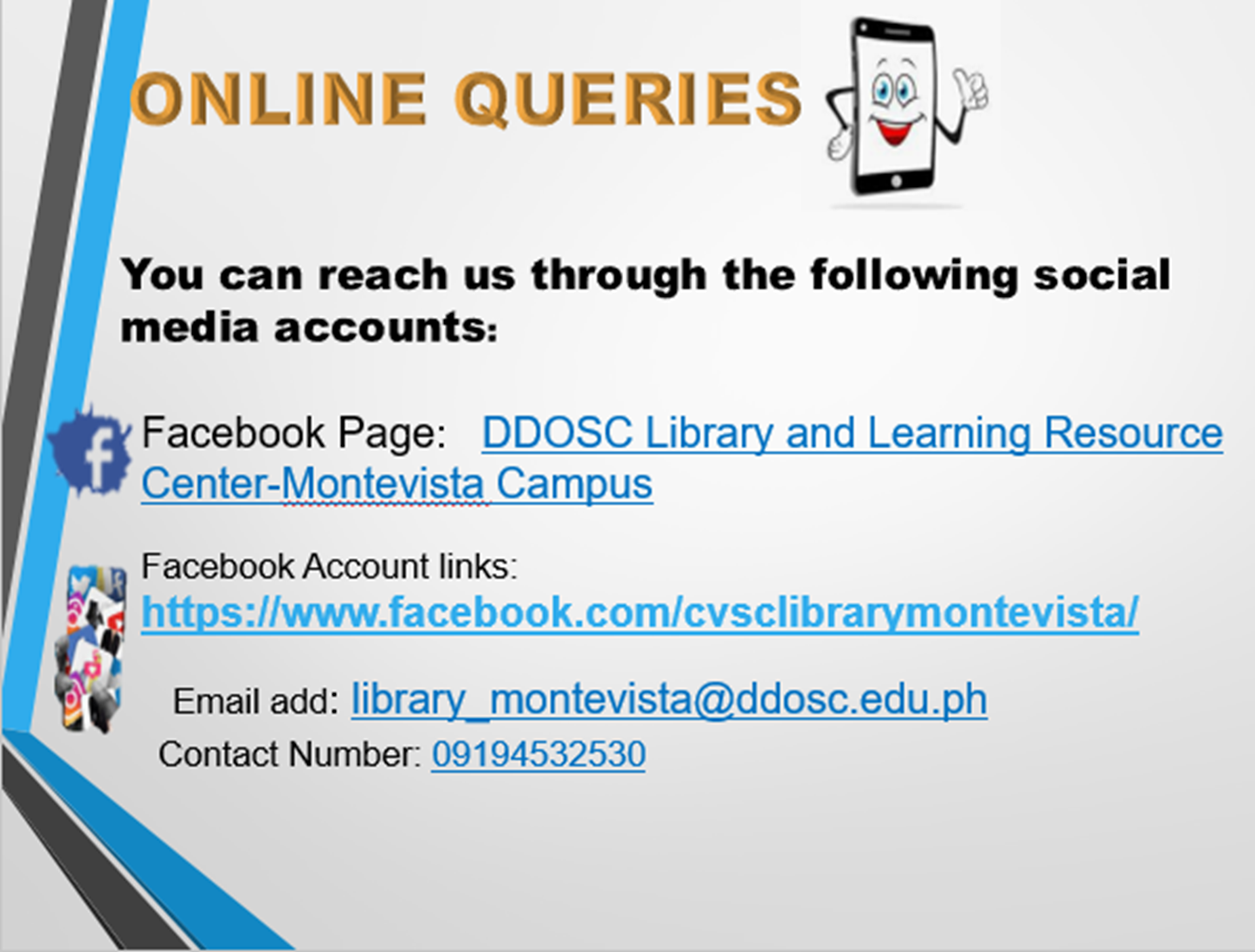 DDOSC Library and Learning Resource Center-Montevista Campus | Montevista