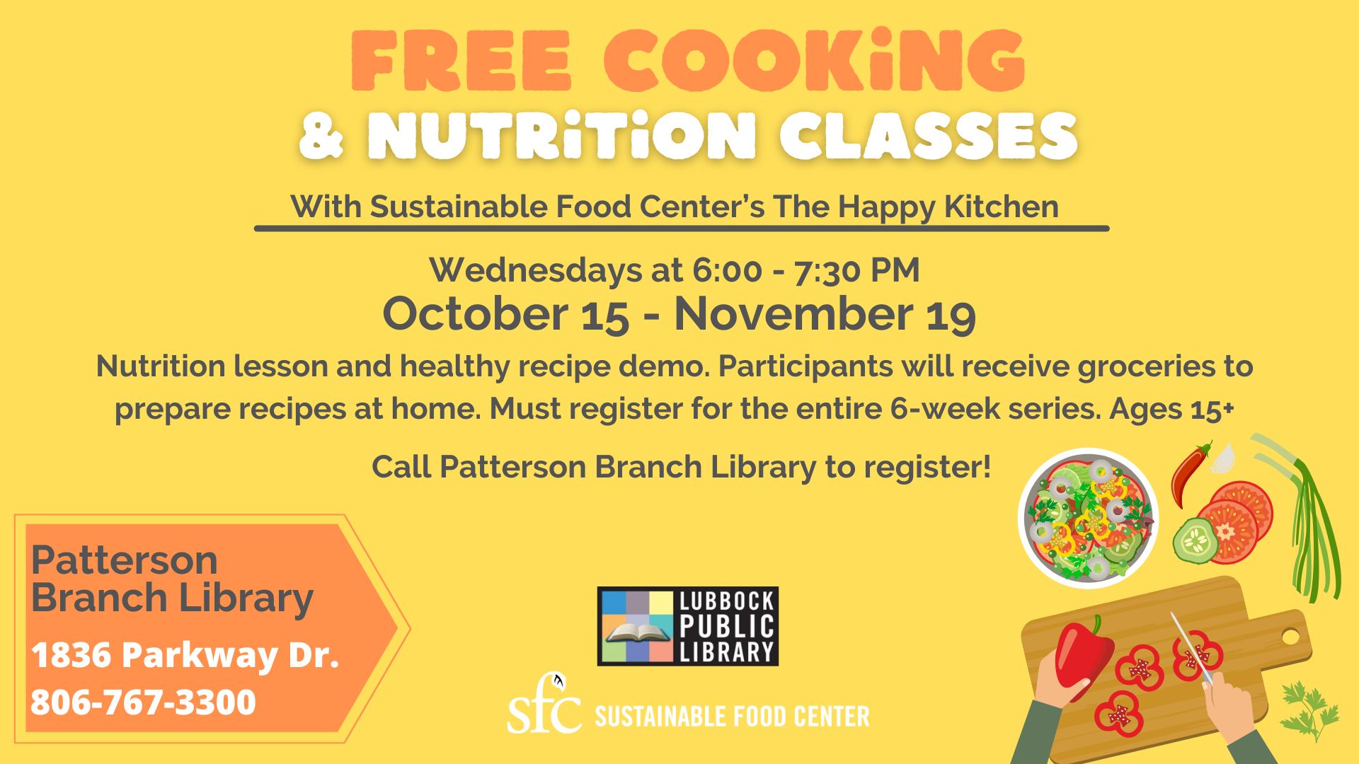 The Fall Evening: Cooking/Nutrition Classes at Patterson Branch Library