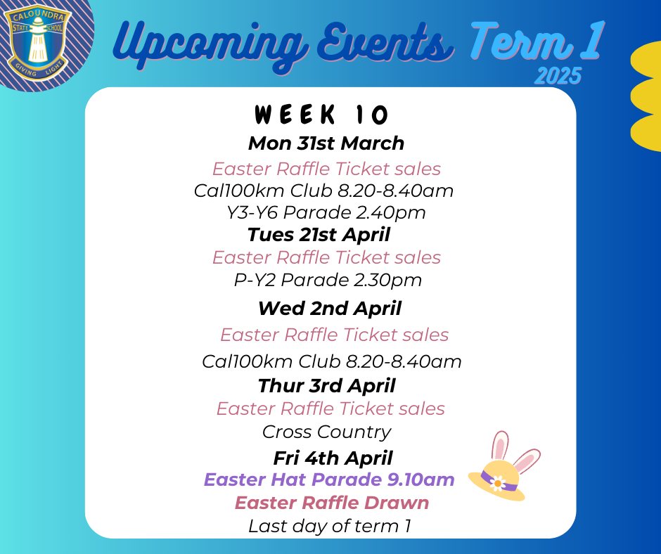 Caloundra - 🐰🎫 Easter Raffle ticket sales are on this week before ...