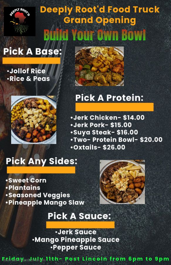 Deeply - Here’s the Food Truck Menu for our Grand Opening! 📅 Friday ...