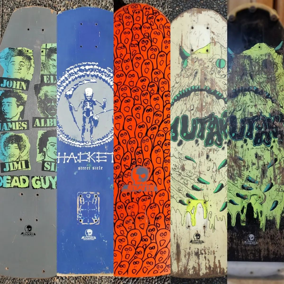skull skates スケートボード Dead Gals Skull Skates coffin shaped decks at P.D.'s Hot Shop