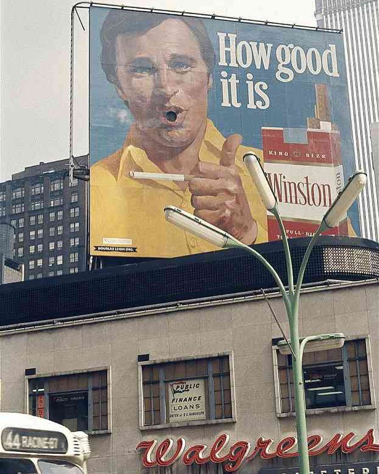 Winstons billboard at State and Randolph in Chicago, IL