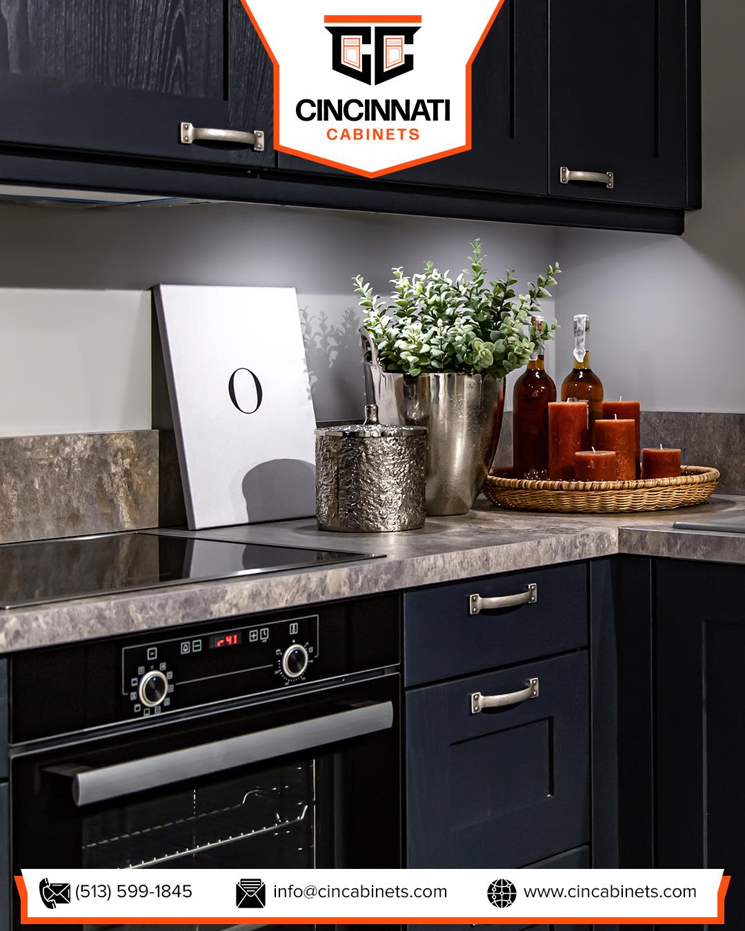 Cincinnati - Dark cabinetry makes a striking statement in this stunning ...