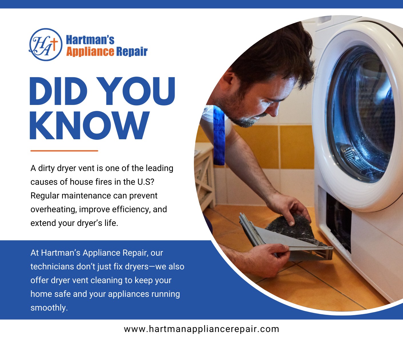 Hartman's - Did you know A dirty dryer vent is one of the leading ...