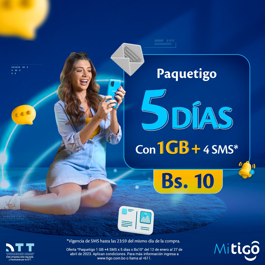 Tigo Bolivia - ¡Conéctate a lo que quieras por 5 días ! 🤩 Ingresa a # ...
