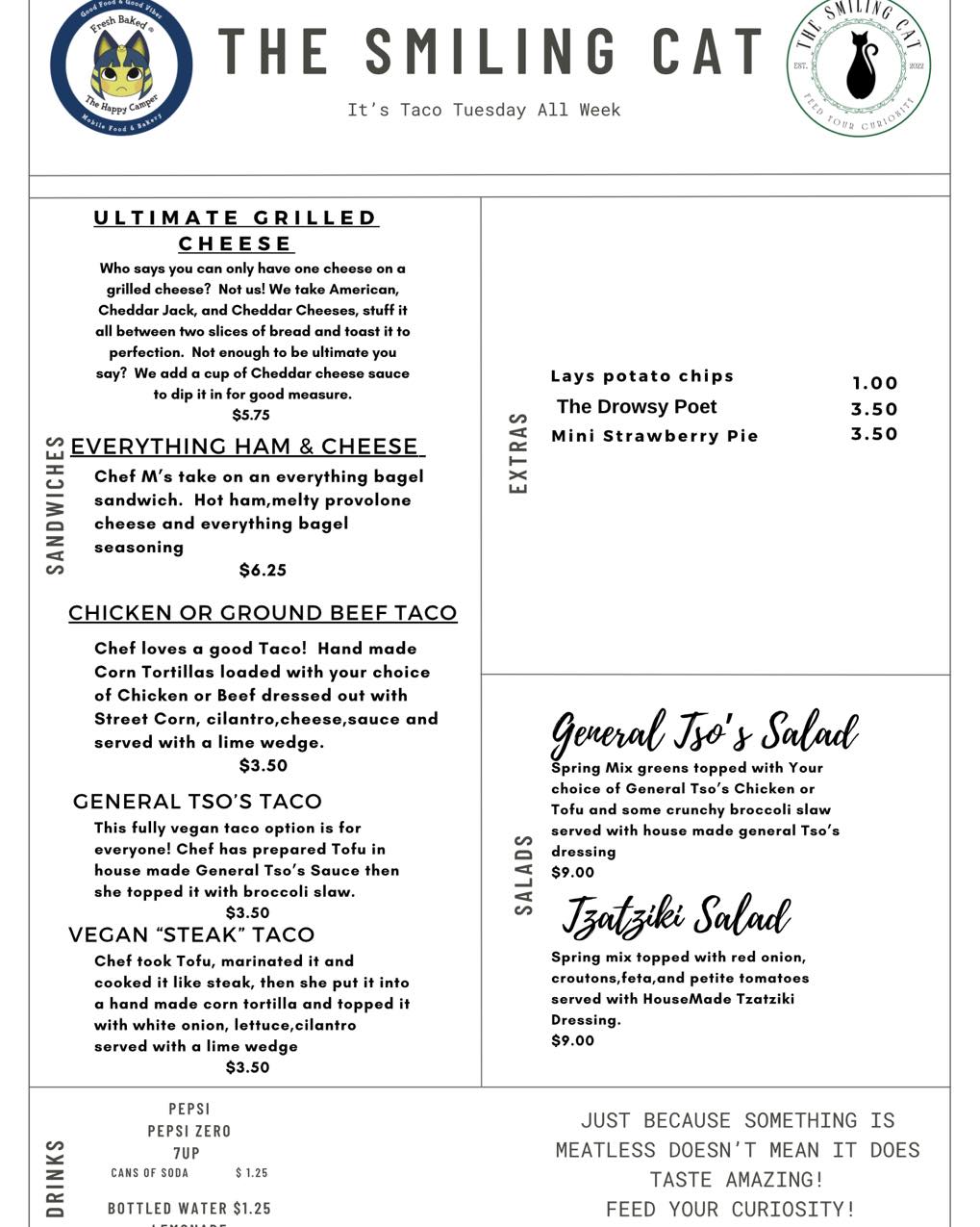 Menu update, chef is... - The Smiling Cat by Fresh Baked | Facebook
