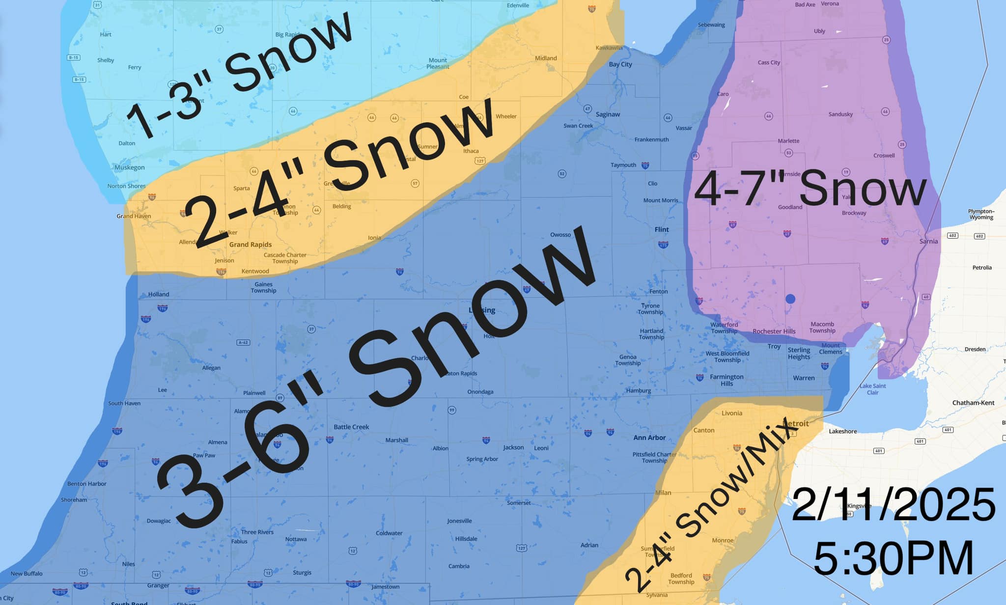 Michigan snow... - Michigan snow forecast gold standard