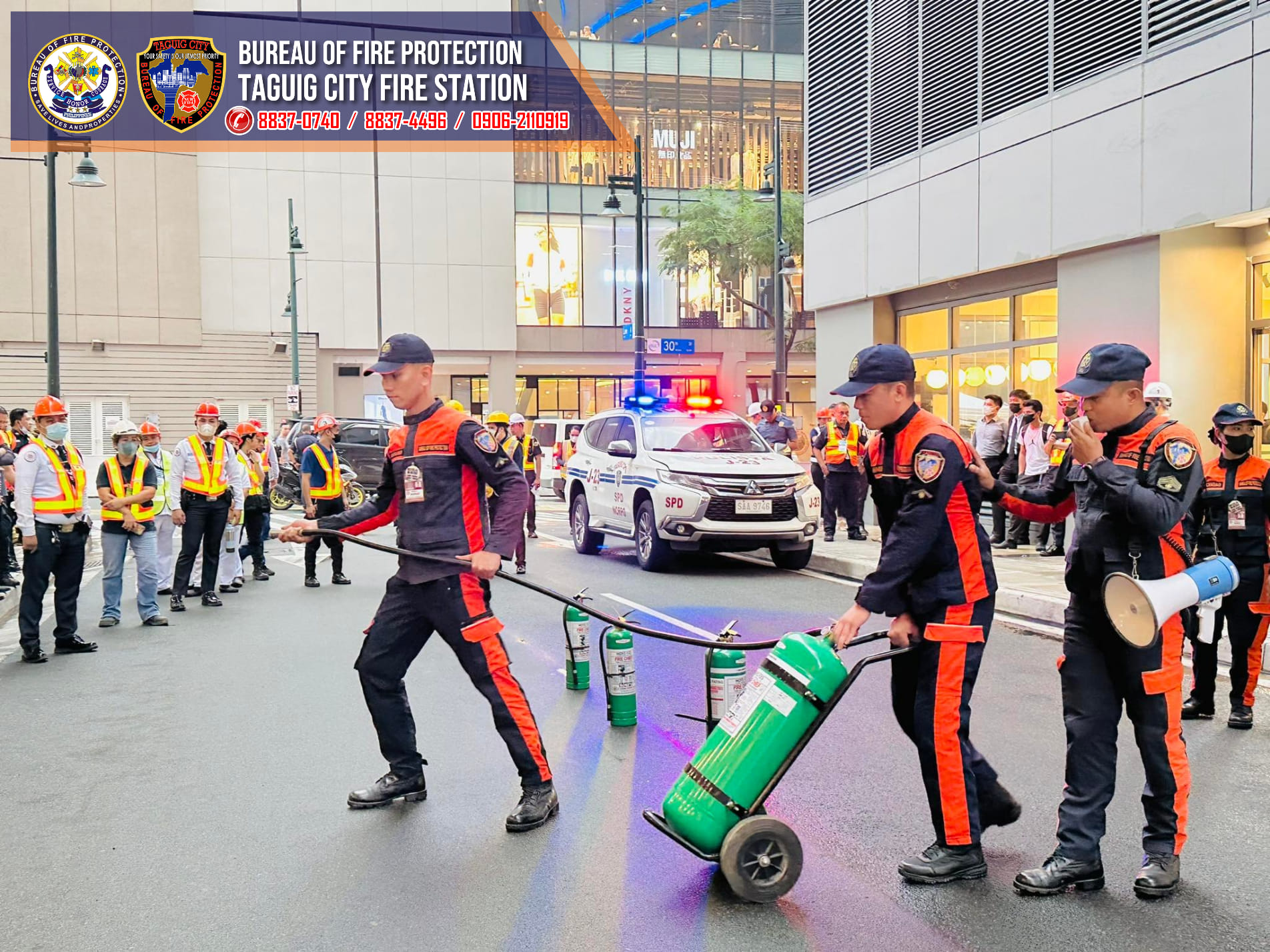 BFP - IN PHOTOS | Fire and Earthquake Drill at BGC Corporate Center 2 ...