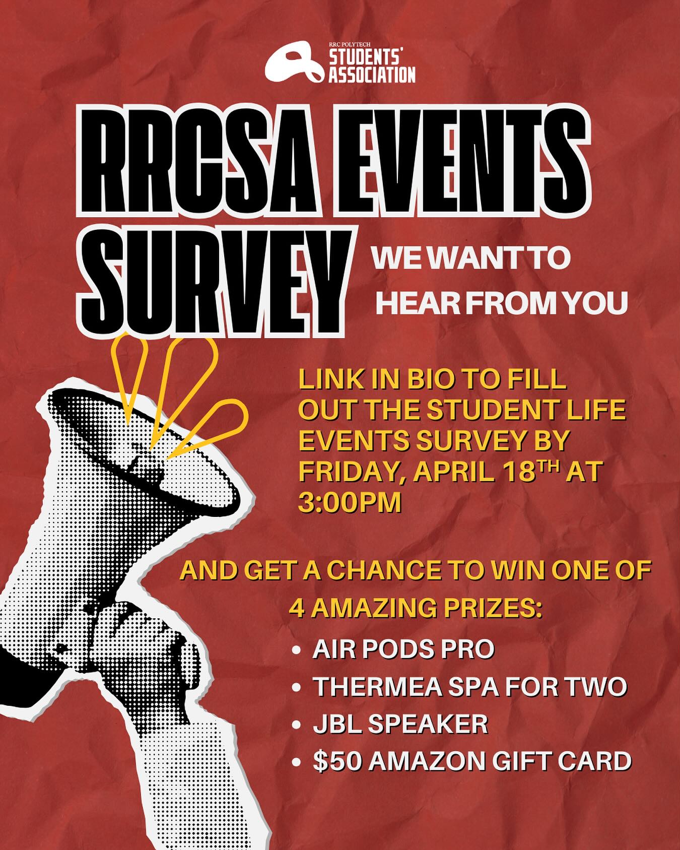 RRC - The 2025 Student Life Events Survey is out! 📣 For the past ...