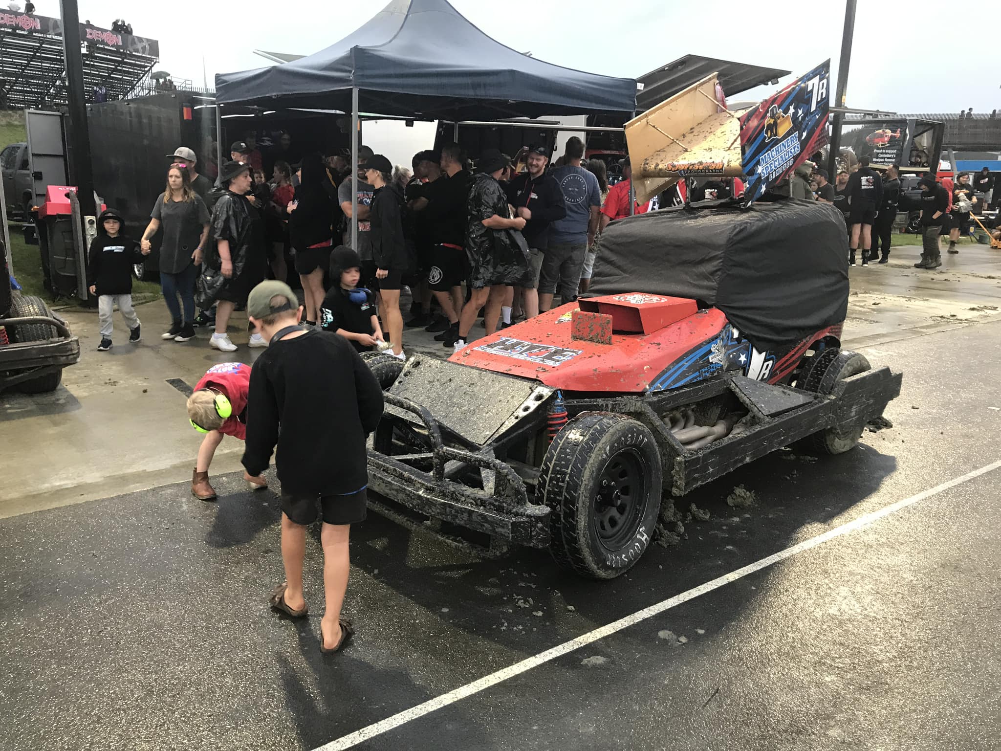 Rumney - Goodrick Upholstery with the rain cover and the kids with the ...