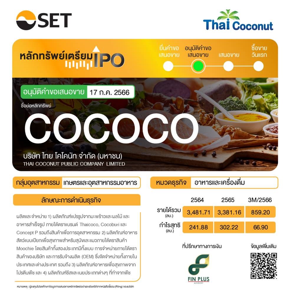 SET Thailand - บริษัท ไทย โคโคนัท จำกัด (มหาชน) หรือ... | Facebook