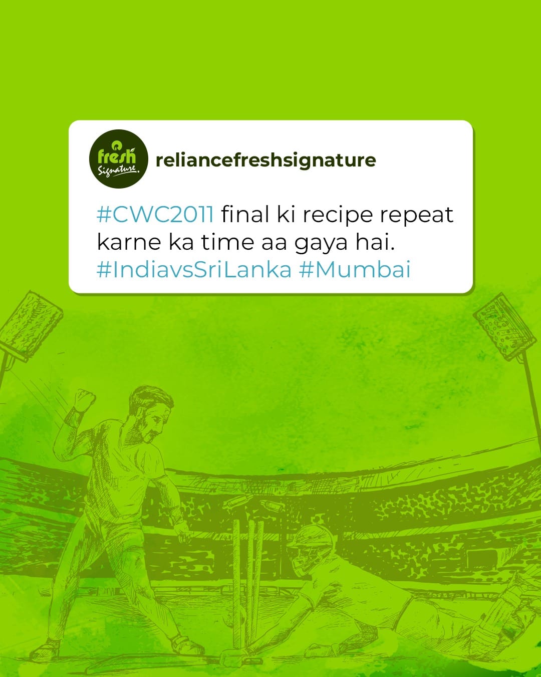Reliance Fresh - The core ingredient for today's match