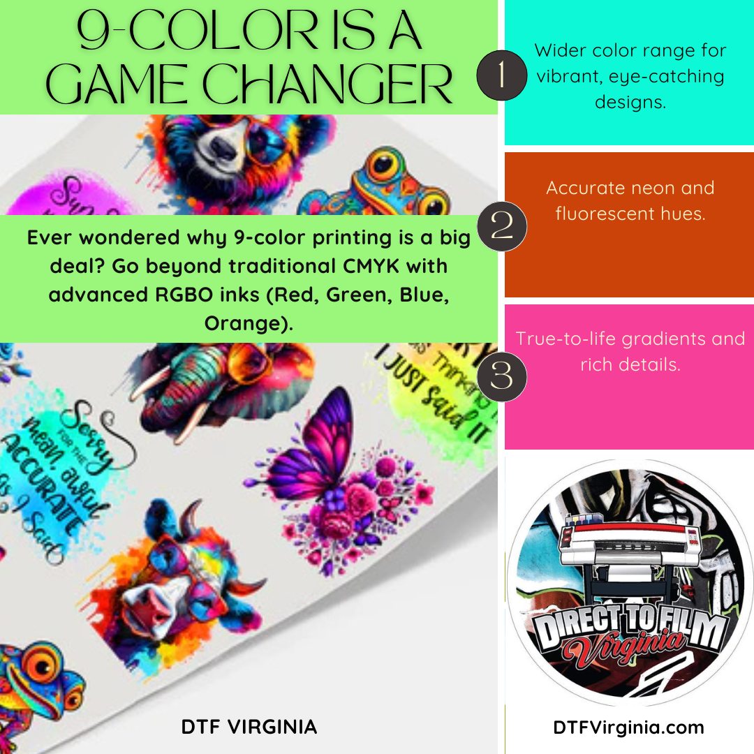 DTF Virginia - 🎨 9-Color DTF Printing: A True Game... | Facebook