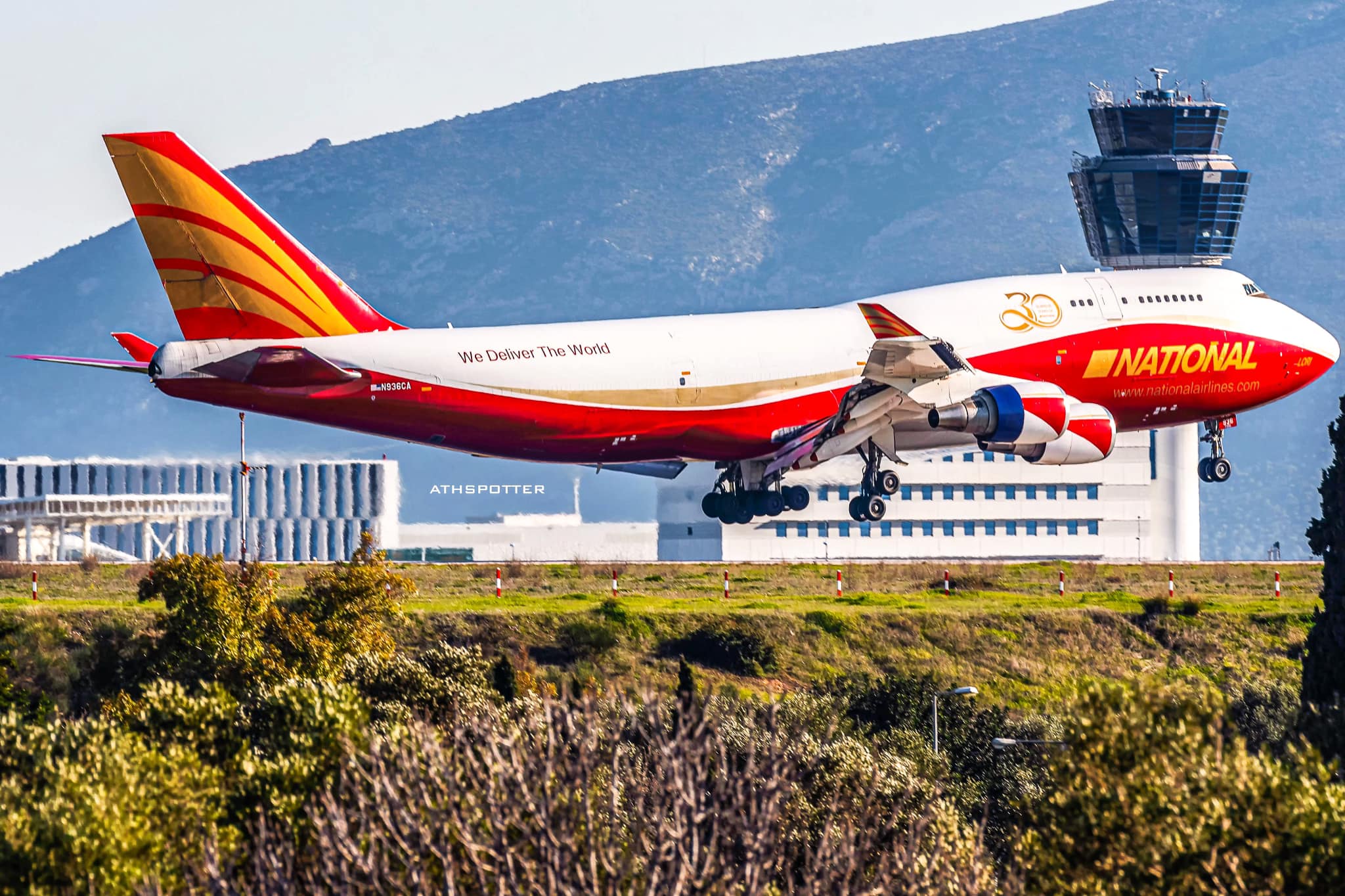 Olympic Zeus B747-284 landing at Helinikon Intl Airport