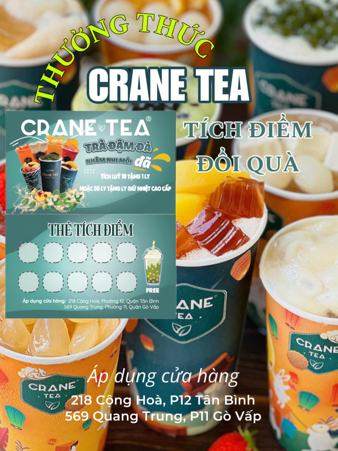 𝐂𝐫𝐚𝐧𝐞 𝐓𝐞𝐚 - THƯỞNG THỨC 𝐂𝐫𝐚𝐧𝐞 𝐓𝐞𝐚 - TÍCH ĐIỂM ĐỔI QUÀ 🎉