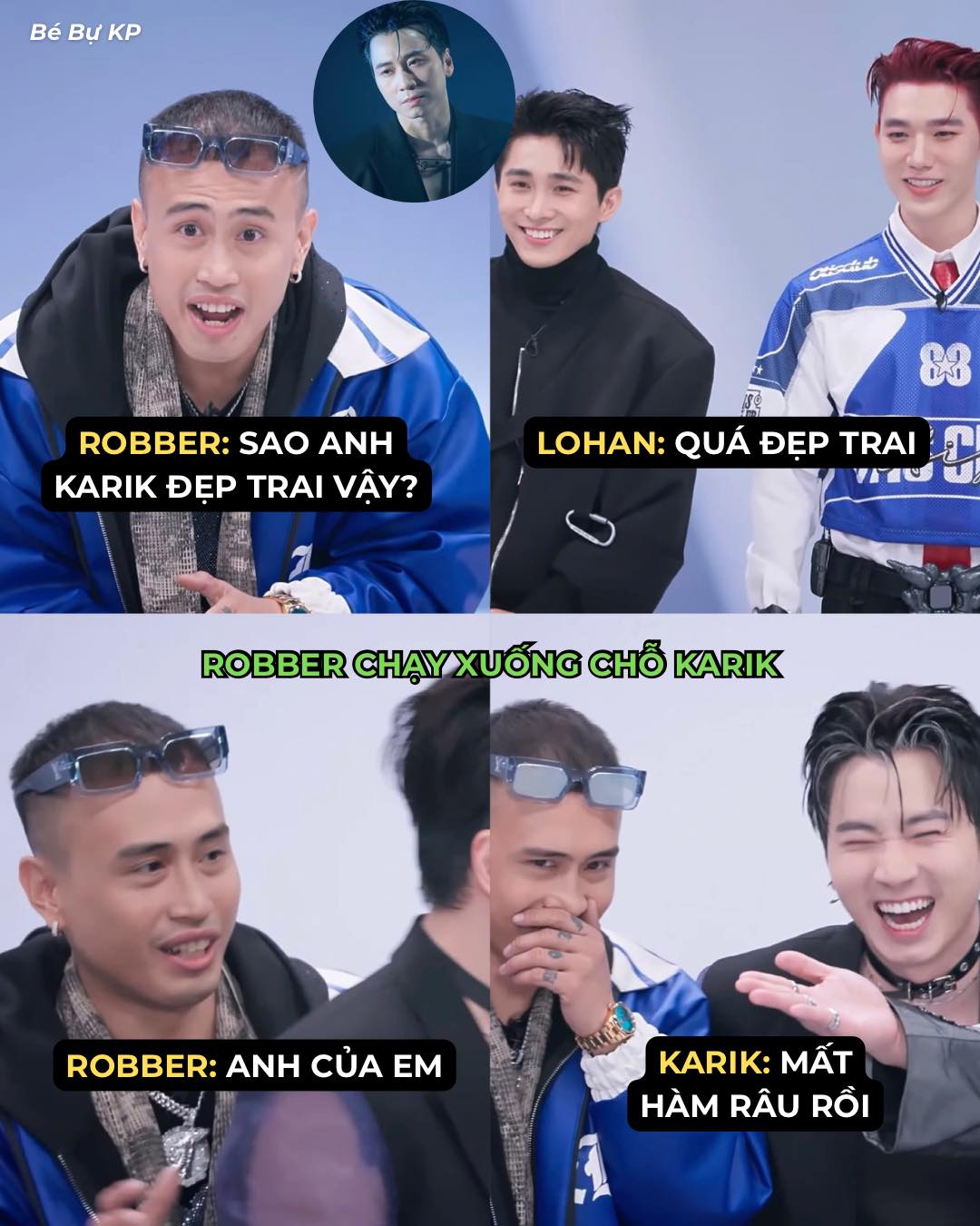 Bé - ROBBER khi thấy anh Karik là chạy xuống chỗ mừng anh liền. Ai ngờ ...