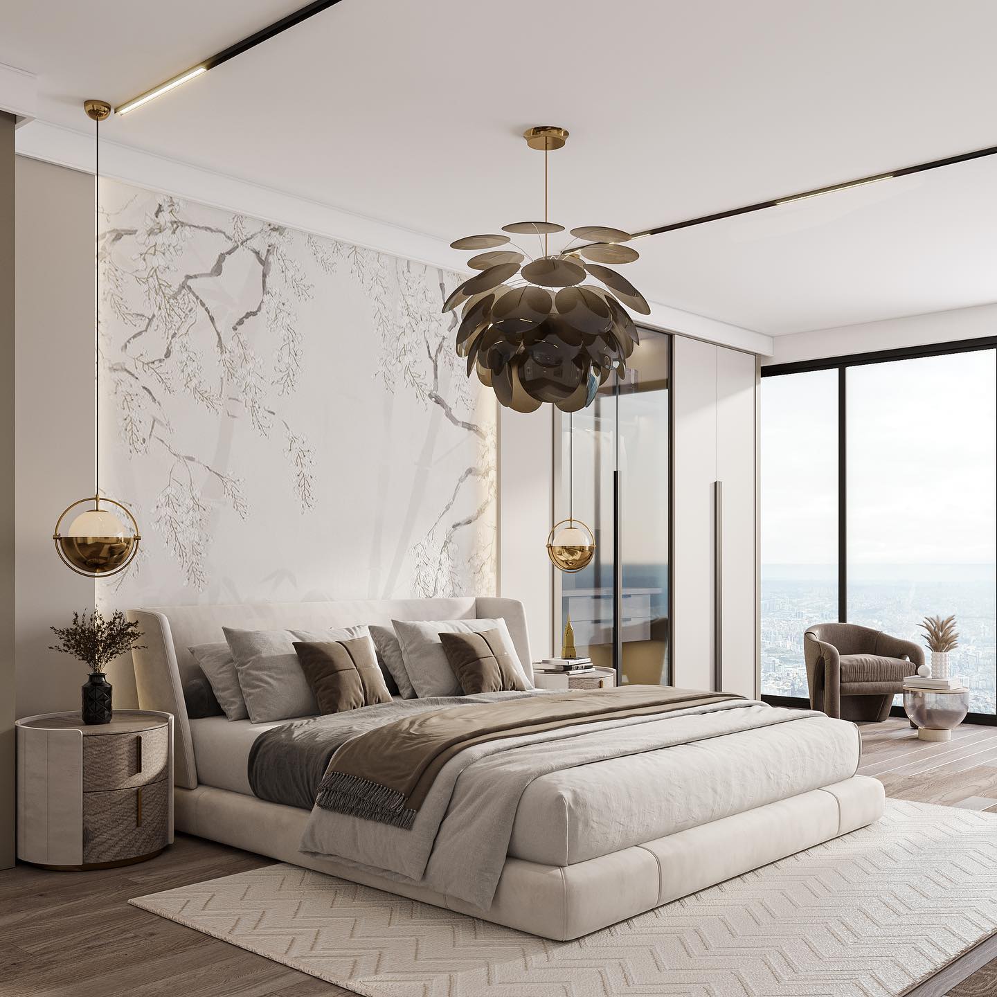 BRABBU - The smooth shapes of this interior emphasize the...