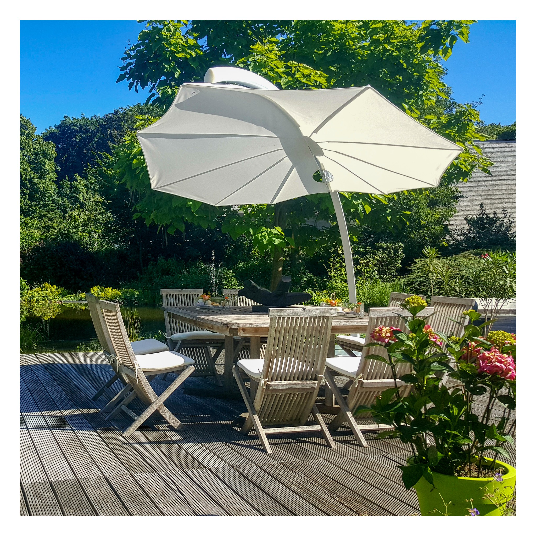 leaf shaped patio umbrella PURPLE Cantilever Umbrellas 10' x 10' Square Double Top, Beige allowing you to enjoy the outdoors worry Heart-shaped leaf on patio umbrella