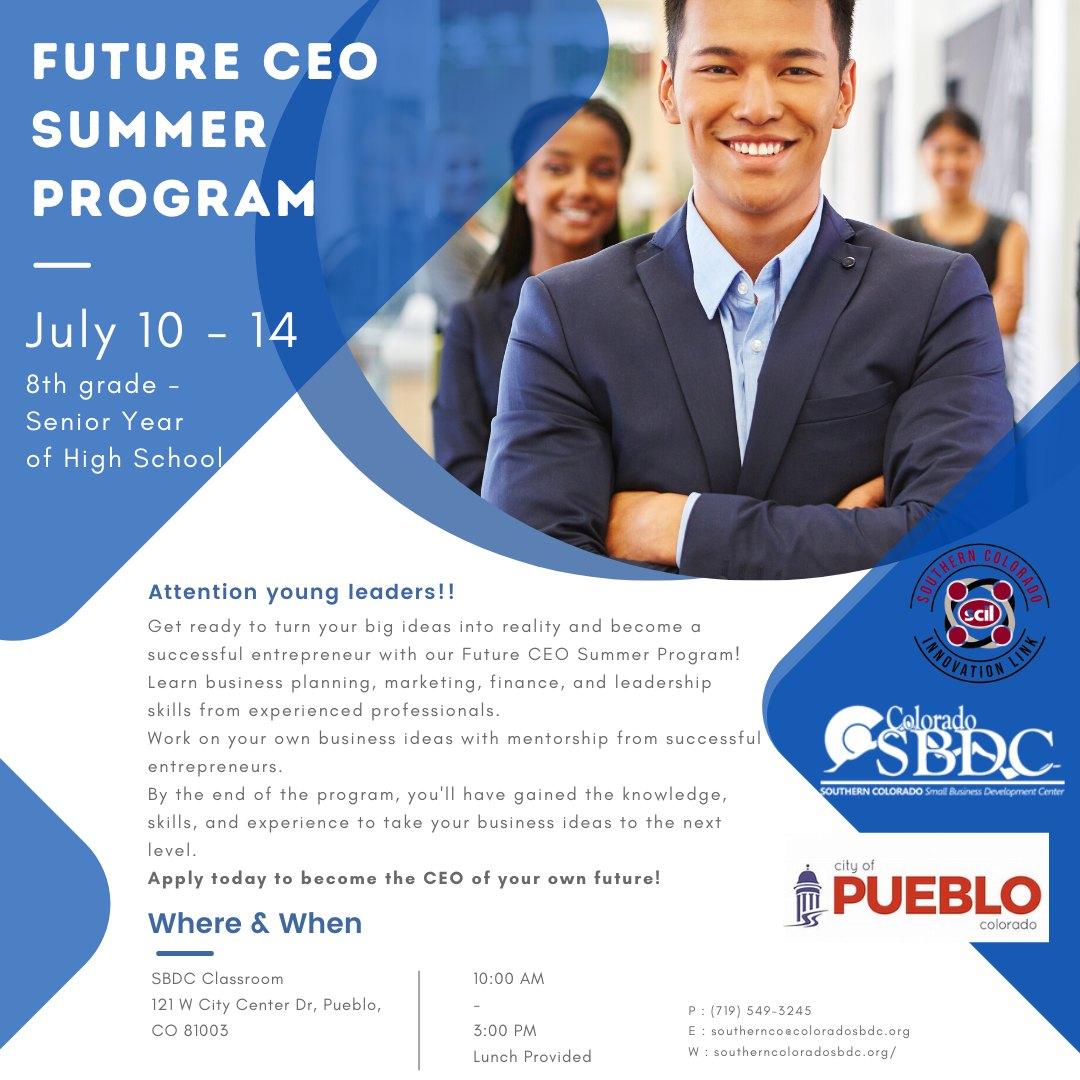 A FREE Future CEO Summer Camp!... - Southern Colorado SBDC | Facebook