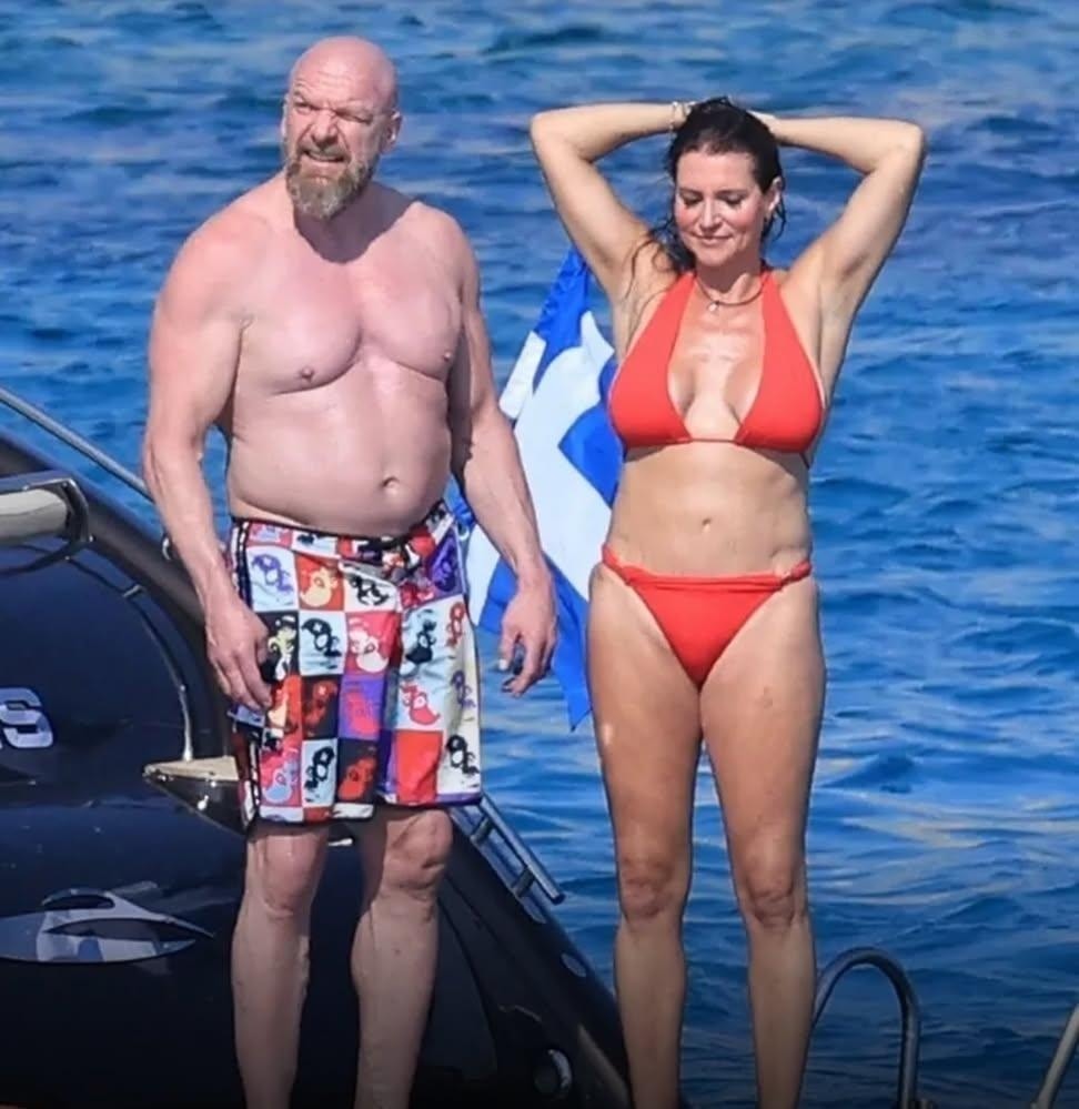 Triple H and Stephanie McMahon are on vacation in Greece. 🔥
