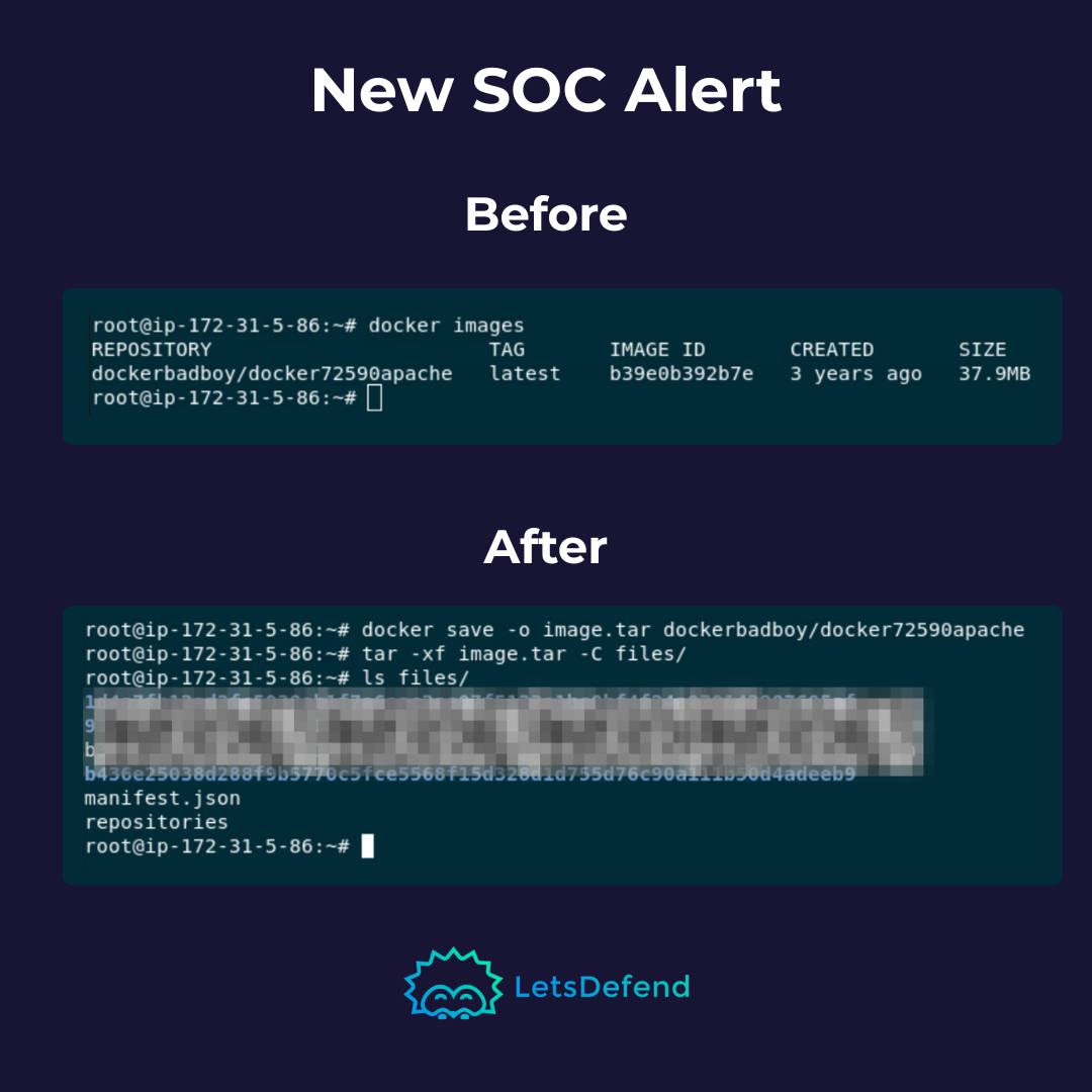 LetsDefend - ⚠️ New SOC Alert: A Malicious Docker Container Executed ...