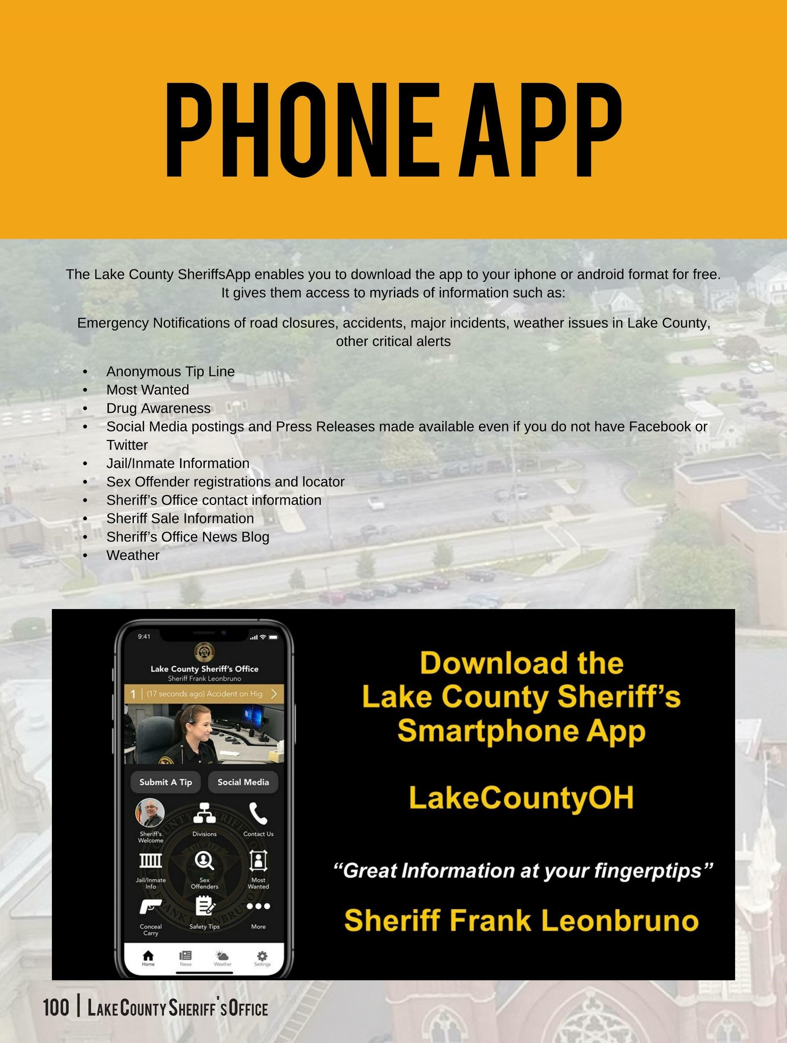 Our Sheriff's App has been updated and now a picture of the Inmate ...