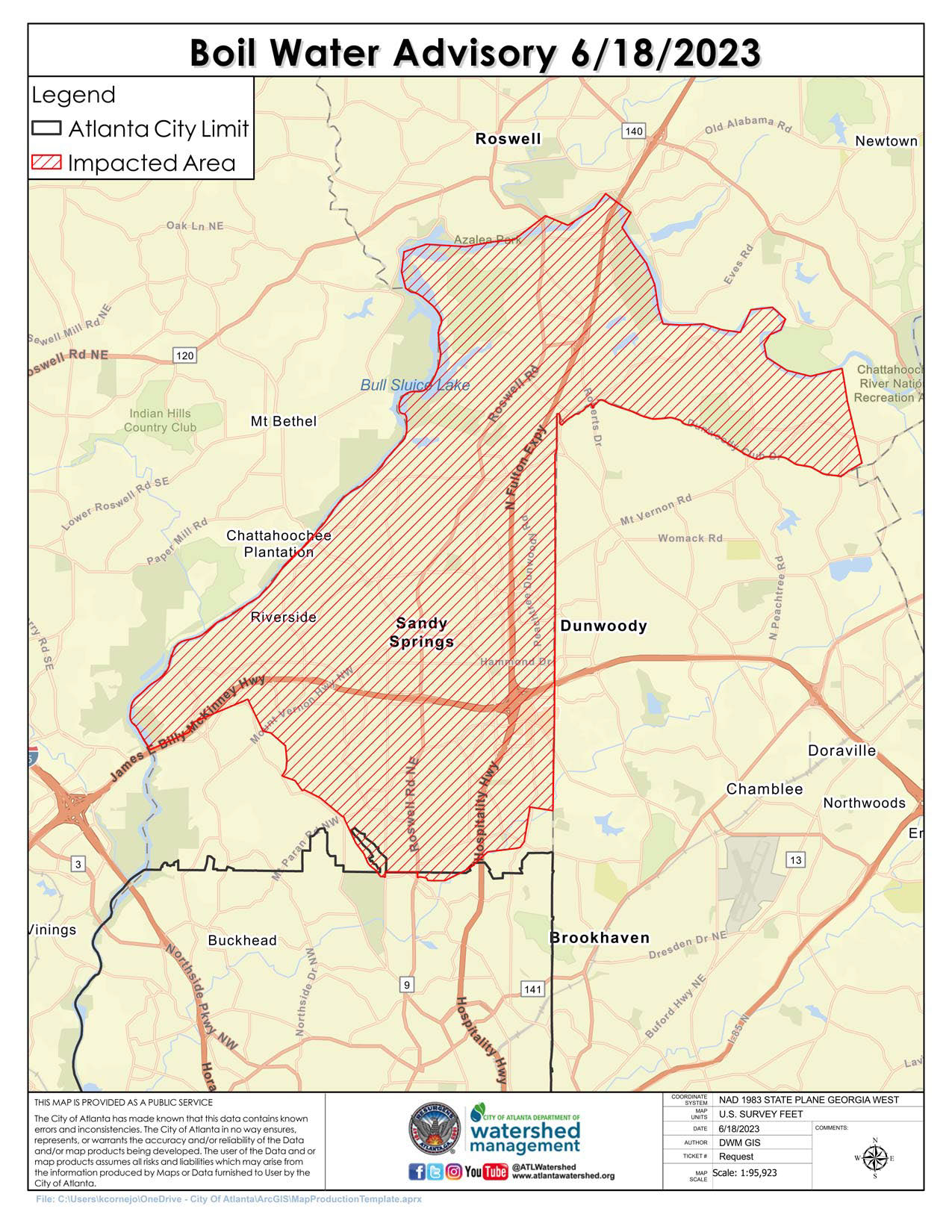 ⚠️ BOIL WATER... - Atlanta Department of Watershed Management | Facebook
