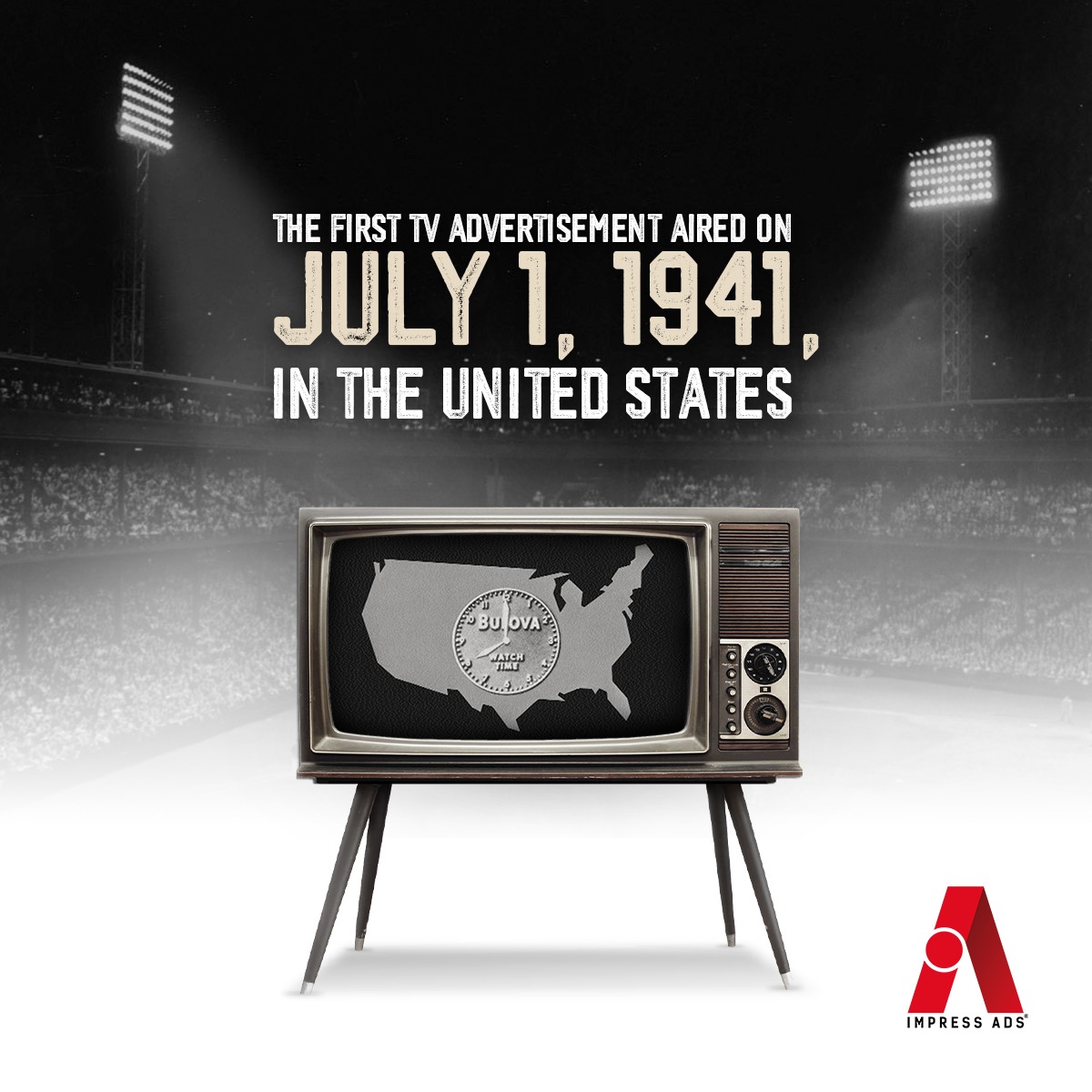 Impress Ads - The first-ever TV advertisement aired on... | Facebook