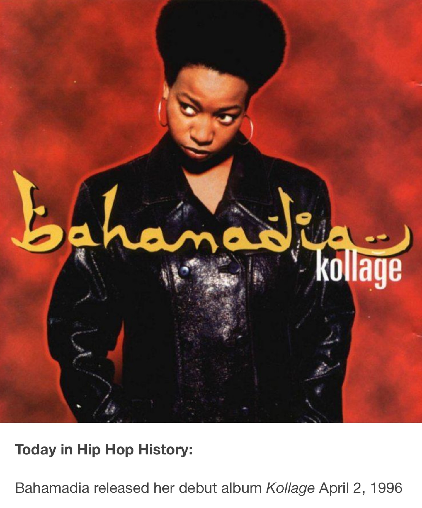 Bahamadia's debut album 'Kollage' turns 29 years old. What's your